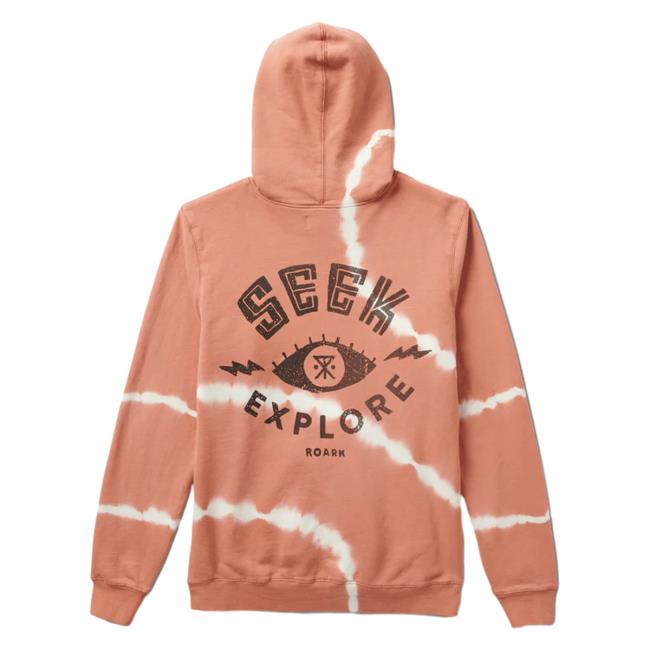 Official Roark Clothing Store Shop Seek And Explore Tie Dye Long Sleeve Top Shirt Rust Shibori Tie-Dye