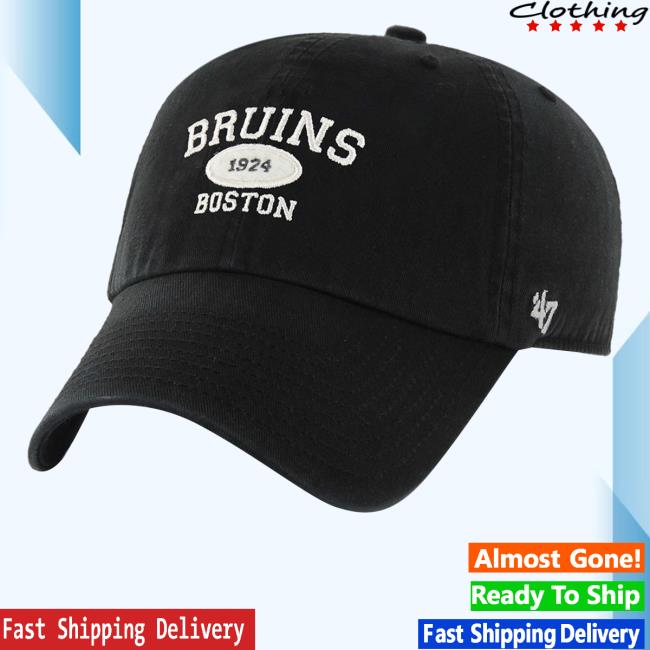 Bruins '47 Established Arch Black Snapback Cap Hat