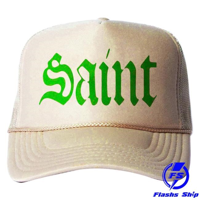 Bold Apparel The Perry's Merch Store Saint Trucker Hat Beige Kelly Green