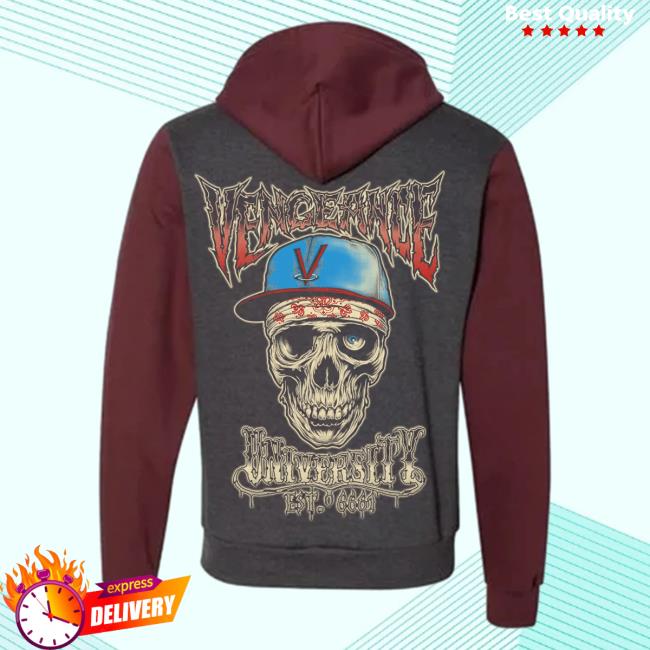 Official Avenged Sevenfold Merch Vngnz Store Vengeance University Unisex Burgundy Zomby Pullover Sweatshirt Avengedsevenfold Shop
