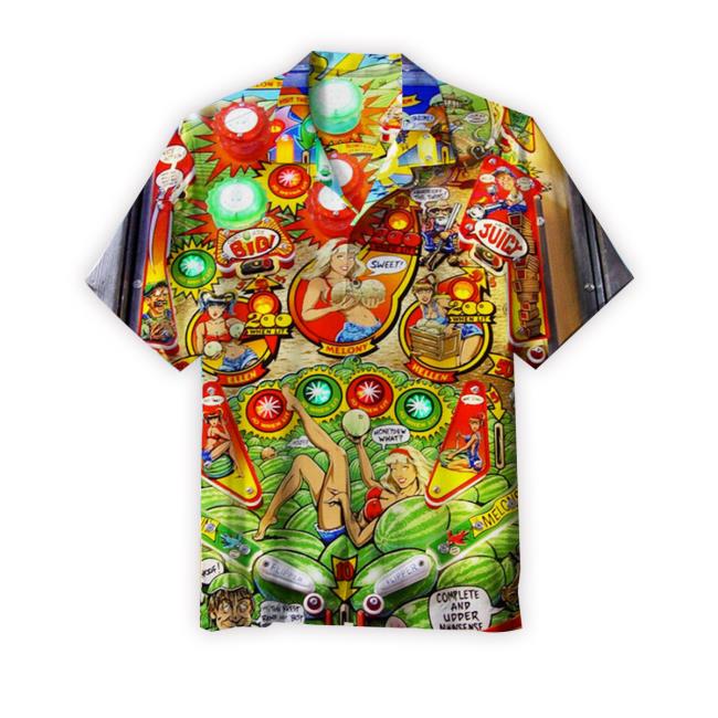 Whoa Nellie Pinball Unisex Aloha Hawaiian Hoodie