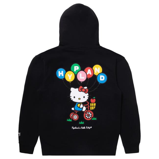 Official Hypland Clothing Merch Store Hypland Hello Kitty Balloons Hood (Black)