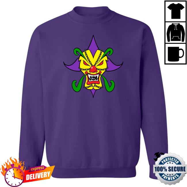 Official Icp Merch Clothing Store Insane Clown Posse Missing Link Found Purple Crew neck