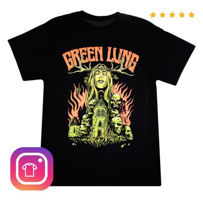 Hellomerch Green Lung The Forest Church Black T-Shirt