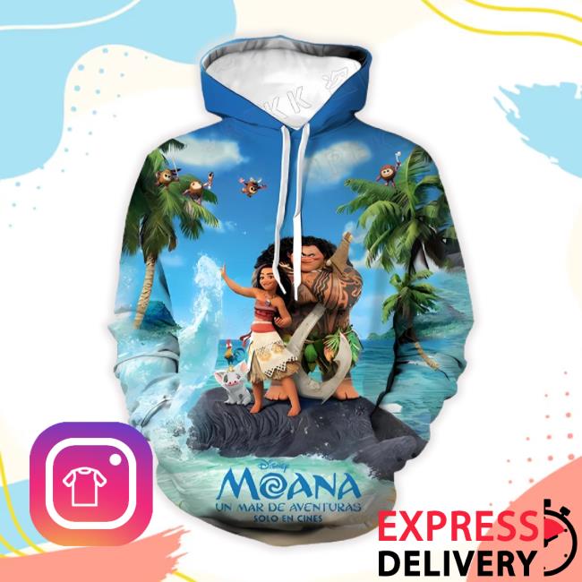 Cartoon Anime Disney Moana 3D Print Hoodie Sweatshirt