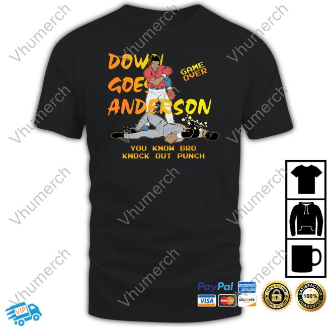 Down Goes Anderson You Know Bro Knock Out Punch Long Sleeve Tee