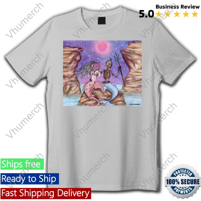 Marcos Alvarado Sea Of Love Long Sleeve Tee Mermaid & Skull Marcos Alvarado Sea Of Love T Shirt