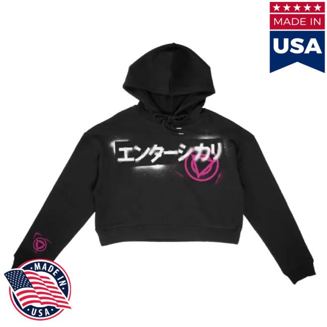 Original Spraypaint Jpn Logo Cropped Sweatshirt - Black Enter Shikari Shop