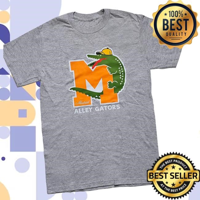 Official Artgang Montreal Merch Store Alley Gator - Athletic Grey Tee