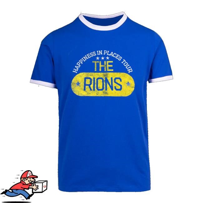 24Hundred Merch Store Happiness In Places Tour Ringer Blue Hooded Sweatshirt