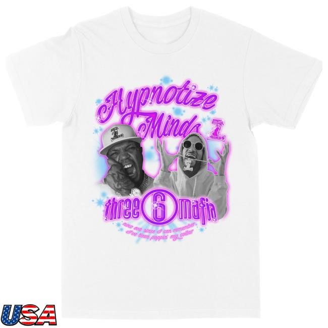 Three6mafiamerch Poppin My Collar Airbrushed White Crewneck Sweatshirt