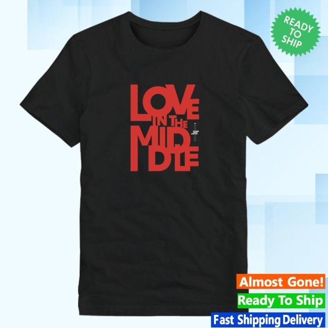 Love In The Middle Black T-Shirt
