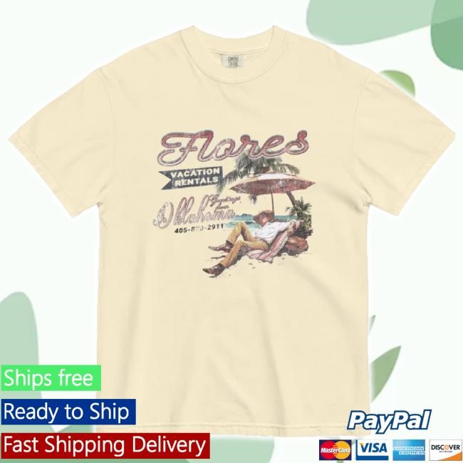 Original Wyatt Flores Music Shop Merch Store Flores Vacation Rental Ivory New Shirt