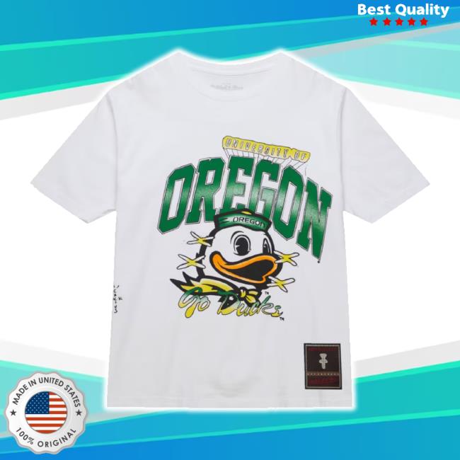Trending Oregon Ducks Cj X M&N Unisex Hand-Drawn t-shirt, hoodie, tank top, sweater and long sleeve t-shirt White Cactusjackfanatics Shop