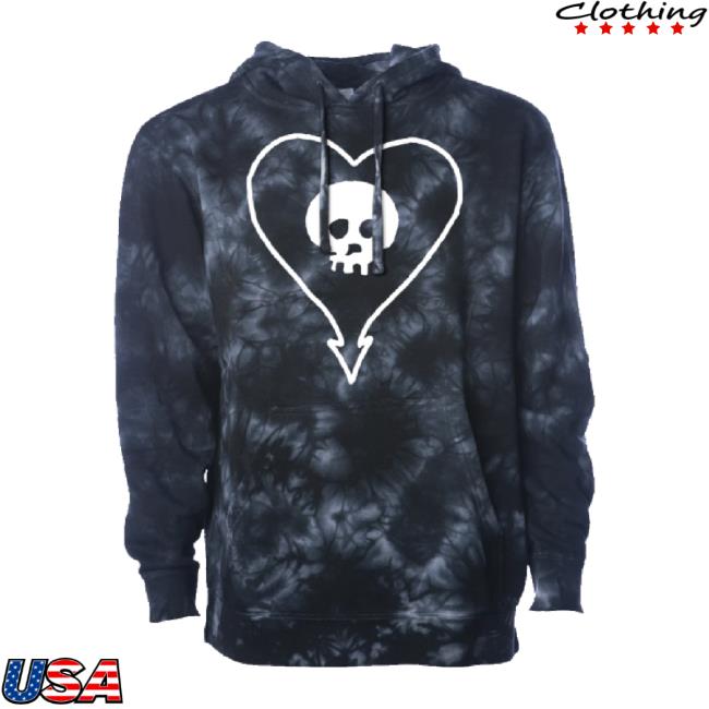 Original Heartskull Pullover t-shirt, hoodie, tank top, sweater and long sleeve t-shirt (Black Smoke Dye) Alkalinetrio Shop