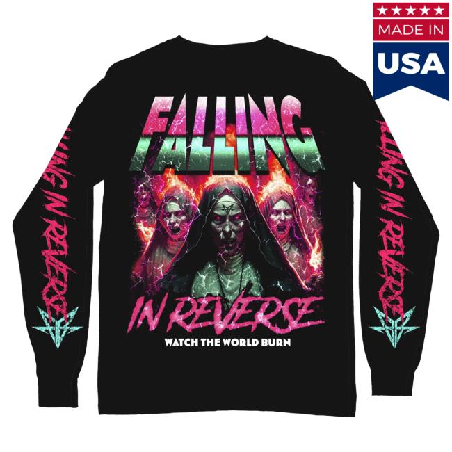 Official Falling In Reverse Merch Nuns Hooded Sweatshirt FallingInReverse