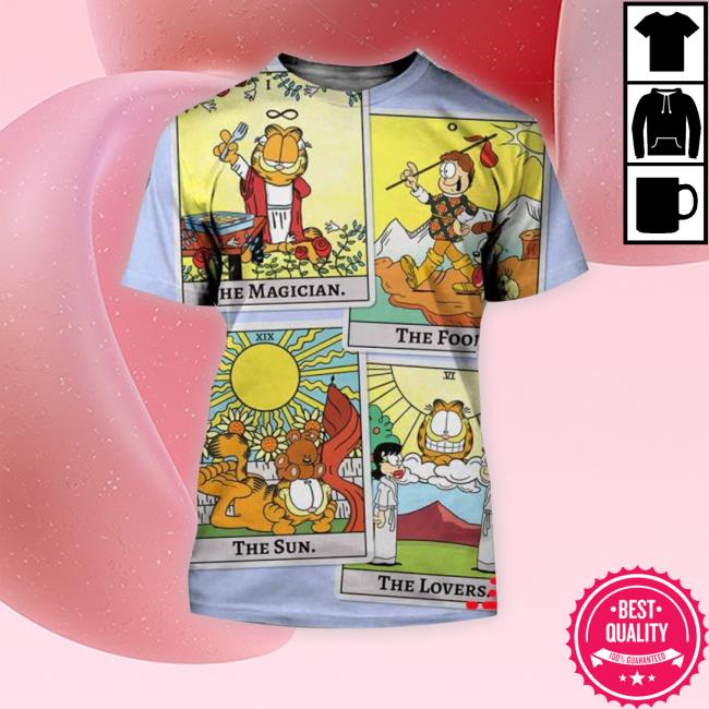 Garfield Jon Taking His Rightful Place Tarot Style 3D Hooded Sweatshirt