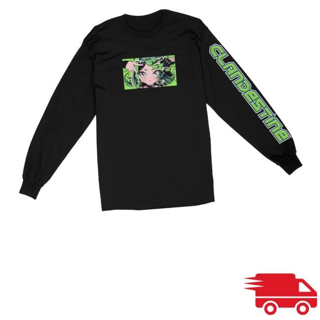 Clandestine Industries Green Anime T-Shirt, Hoodie, Tank Top, Sweater And Long Sleeve T-Shirt Clandestine Industries Merch Store Shop