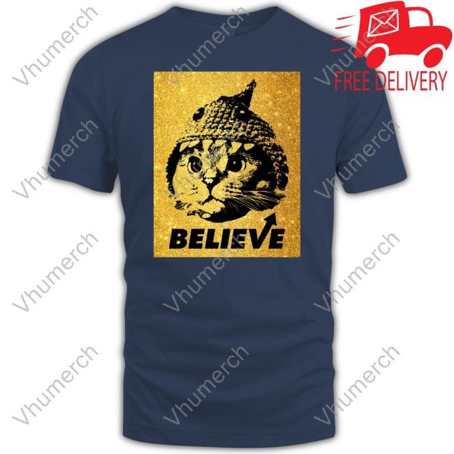 Believe Gold Shark Cat New Shirt