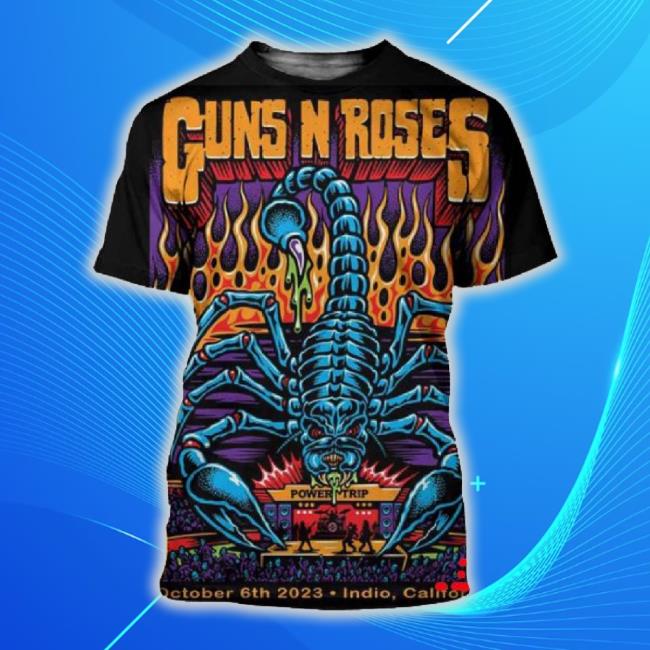 Official Guns N Roses October 6Th 2023 North American Tour Indio California Empire Polo Club All Over Print Sweaters