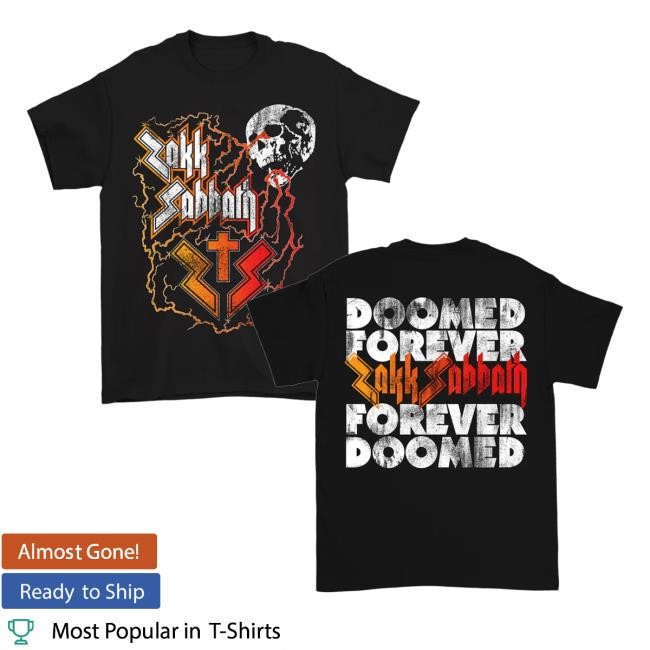 Black Label Society Merch Store 2024-2025 Doomed Forever Tee Shirt