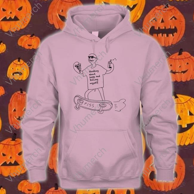 Thinking About Boobs And Killing My Self Hooded Sweatshirt