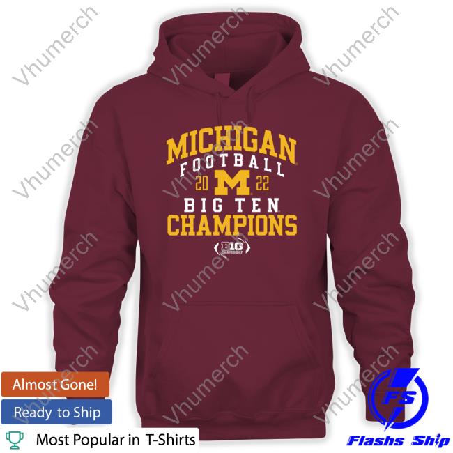 Michigan Football 2022 Big Ten Champions Long Sleeve Tee Michigan Football 2022 Big Ten Champions Shirt