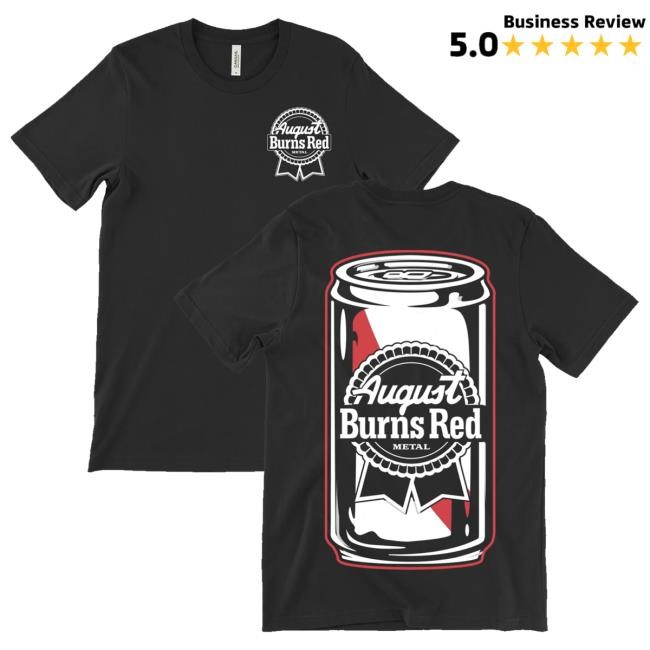 Original August Burns Red Tour Merch Abr Beer Can Black Shirt