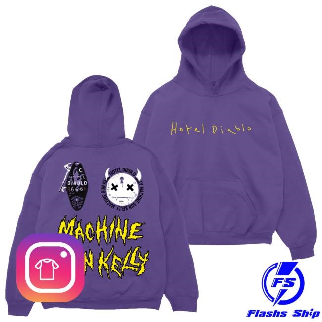 Machine Gun Kelly Merch Hotel Diablo Anniversary Hooded Sweatshirt