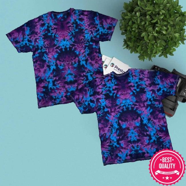 Zoo Tie-Dye Merch Purple And Blue Symmetrical Scrunch Sweater