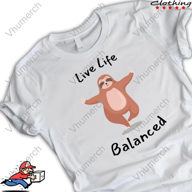 Msg Live Life Balanced Sloth Hooded Sweatshirt