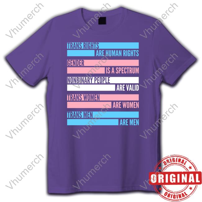 Trans Rights Are Human Rights Gender Is A Spectrum Nonbinary People Hoodie Wholesomememes Merch