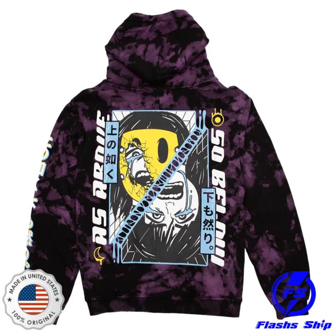Official Philip Defranco Merch Store Beautiful Bastard As Above So Below - Tie Dye Zip Sweatshirts Beautifulbastard Philipdefranco Shop