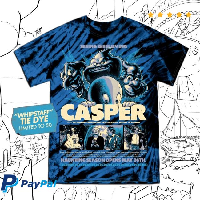 Original Halftone Horror Merch Store Casper "Whipstaff" Tie Dye Unisex Sweatshirt Halftonehorror Shop