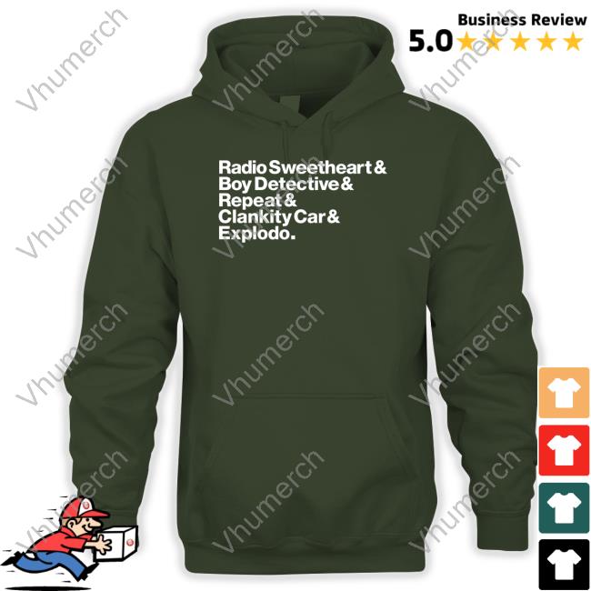Jesse Thorn (He/Him) Radio Sweetheart Boy Detective Repeat Clankity Car Explodo Shirt