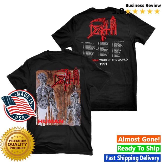 Trending Relapse Merch Store Death "Human World Tour - 1991-92" New Shirt Relapse Shop