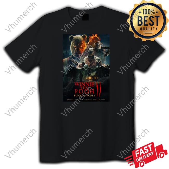Chris Robin Winnie The Pooh Blood And Honey Ii Scream Team Poster Wht Tee Shirt Winniethepoohbloodandhoneyshop
