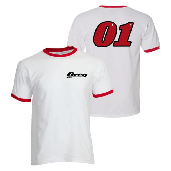 Official Danny Gonzalez Merch Store Team Greg Ringer Long Sleeve Hot Shirt White/Red DannyGonzalez