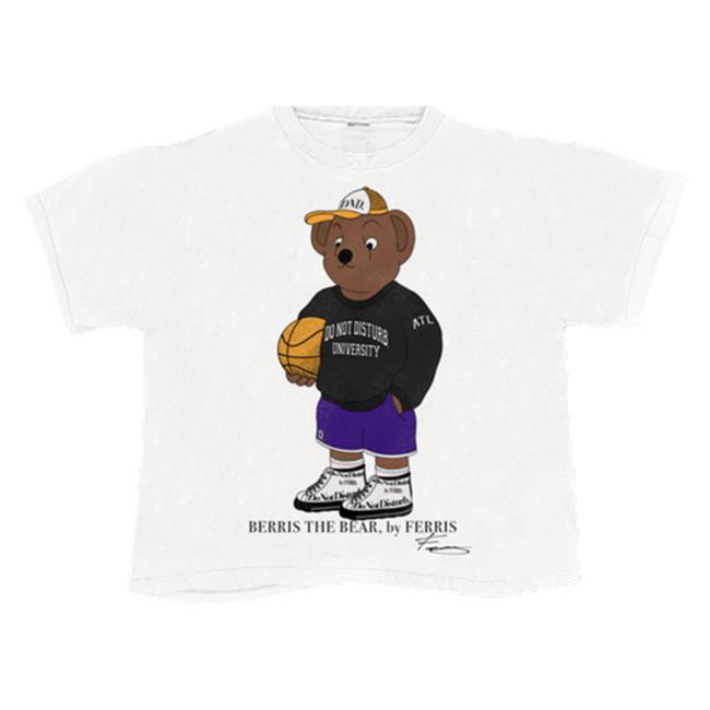 Official Do Not Disturb Clothing Store Shop Dnd By Ferris Berris The Bear T-Shirt White