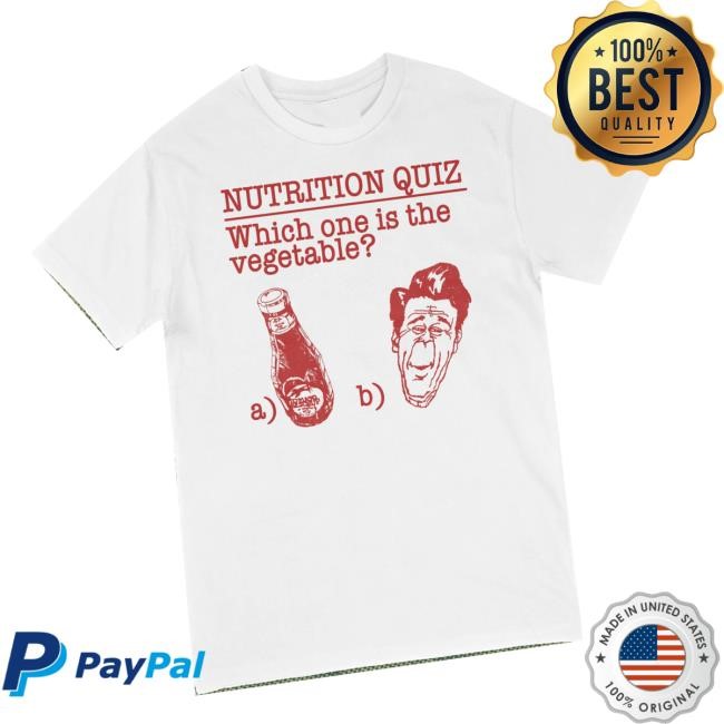 Trending Breadandwaterprintshop Merch Reagan Nutrition Quiz Vintage Reproduction Funny Shirt