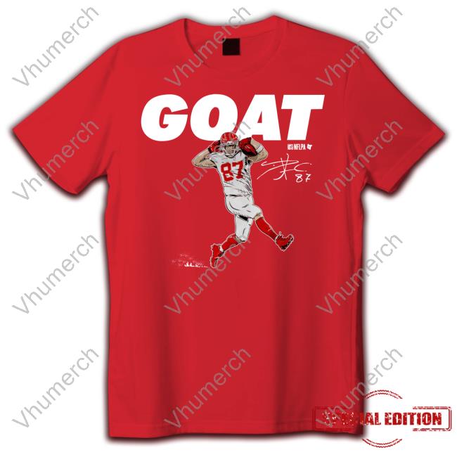 Breaking T Store Travis Kelce Goat Hoodied Sweatshirt