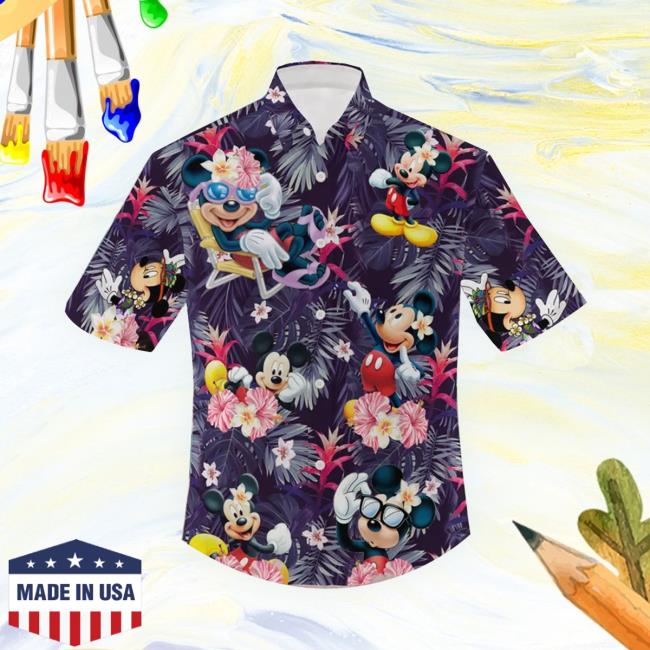 Funny Cartoon Disney Hawaiian Shirt,Flowers Hawaiian Shirt