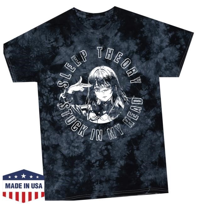 Original Sleep Theory Merch Store Stuck In My Head T-Shirt (Black Crystal Dye) Shirts