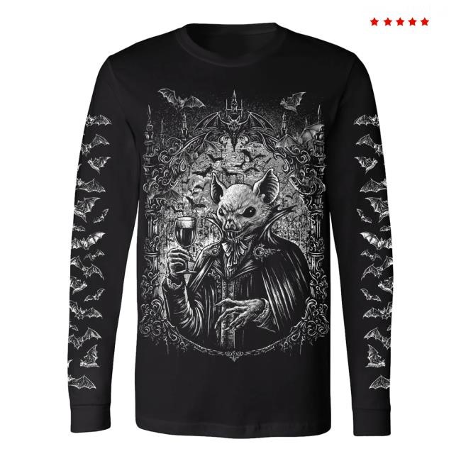 Vampirefreaks Merch Victorian Vampire Bat Hooded Sweatshirt