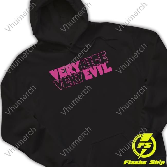 Danhausen Pink Word Logo Very Nice Very Evil Tee