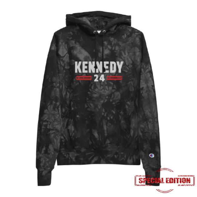 Trending Kennedy 24 Merch Store Kennedy Classic Champion Tie-Dye Hoodie Sweatshirt Black Kennedy24 Shop