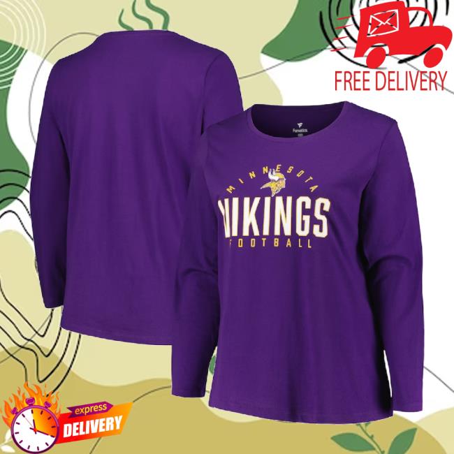 Minnesota Vikings Fanatics Branded Women's Plus Size Foiled Play Shirt
