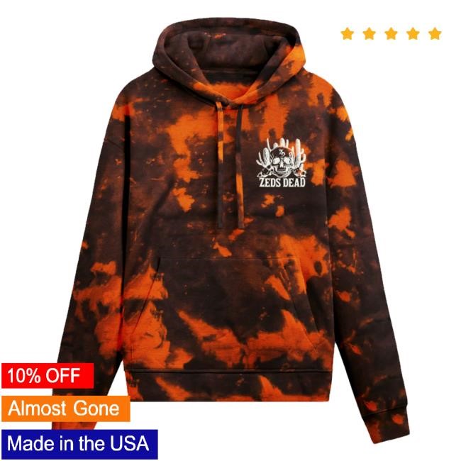 Zeds Dead Official Shop Zeds Dead Dry Hands Bleach Tie Dye Pullover New Shirt