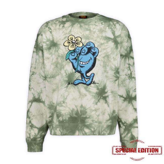 Official Santa Cruz Grünes Tie-Dye T-Shirt Mit Aufdruck