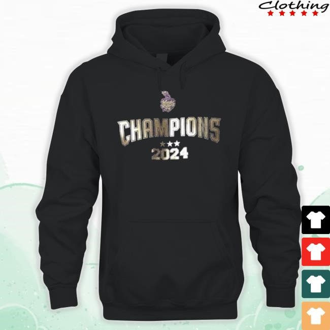 Original Kkr Champions 2024 Round Neck Purple Printed Polyester Sweaters